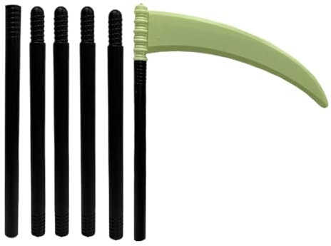 Guadaña segadora, juguete de hoz, accesorio para Halloween, guadaña artificial y accesorios de disfraz con mango ajustable