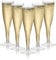 MATANA 48 Verres à Champagne en Plastique Élégantes Premium, 133ml - Flûtes à Champagne, Coupes de Champagne pour Mariages, Anniversaires & Fêtes - Solide & Réutilisable