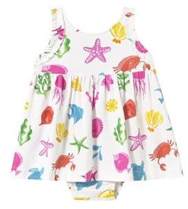 Mayoral Vestito Stampato con Coulotte per Bimba Fucsia 18 Mesi (86cm)