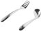 Healeved Utensilios Adaptados Para Mayores Cuchara Angular y Tenedor Curvo Acero Inoxidable Fácil De Manejar