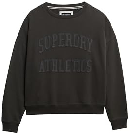 Superdry Damen Athletic Essentials Rundhals-Sweatshirt mit abgestimmten Applikationen
