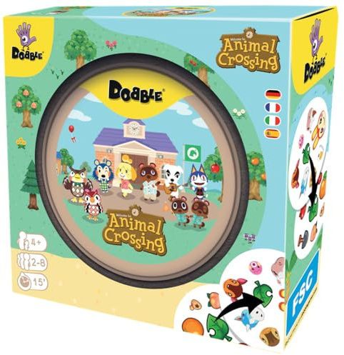 Asmodee Dobble Animal Crossing, Beobachtungs- und Geschwindigkeitskartenspiel