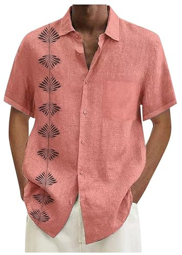 Destockage Vente Flash Chemise Homme Couleur Or Bleue Manches Courtes Blanche Col Casse Hawaienne Palmier Lin Bleu Tee Shirt Ete Oxford Noir Mao Chemisette Rock Vintage Manche Courte Hawaii