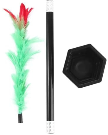 Durlo Baguette magique noire, transformation de rose, tour facile, accessoire de performance pour adultes et adolescents, kits d'accessoires de magicien