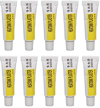 Ejoyous Adhésif de Graisse de Silicone, Pâte Thermique Pâte Thermique pour Dissipateur Thermique GPU LED MOSFET à Haute conductivité Thermique 5g Adhésif de Graisse de Silicone