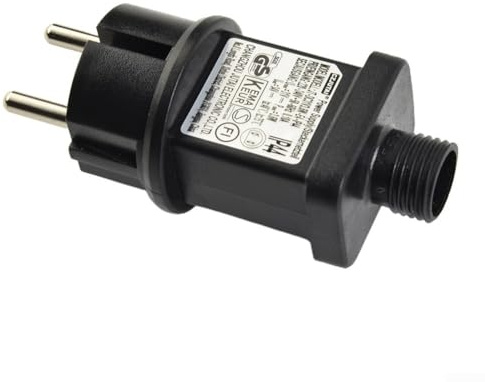 Netzteil Adapter Transformator Treiber für Lichterketten und Außenbeleuchtung, 31V DC 3,6W IP44 Spritzwasserschutz, kompatibel mit bis zu 800 LEDs und vielen Niederspannungs