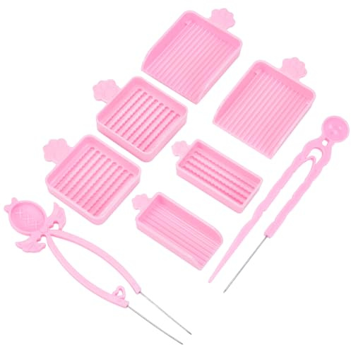 UNICRAFTALE 12Pcs Plateaux De Tri Pour Perles À Repasser Outils Pour Bijoux | Pince À Aiguille Unique, Plateau D'alignement, Couleur Rose, Pelle À Perles, Tri Efficace, Adapté Pour Fabrication Bijoux