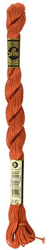 DMC 115 5-900 Pearl Cotton Thread, Dark Burnt Orange, Size 5