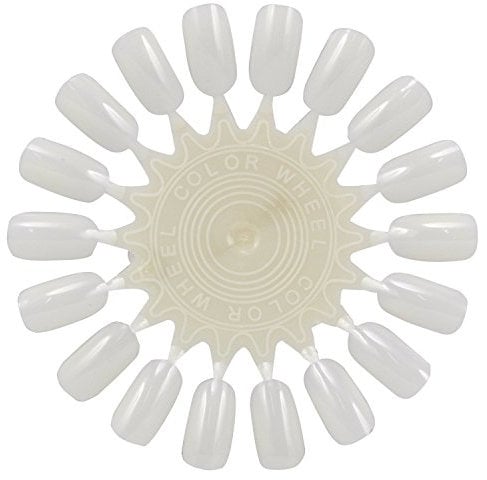 PANYTOW Natural White Nail Art Wheels Nail Art Tips Nail Polish Swatch Sticks for Display and Practise 10Pcs