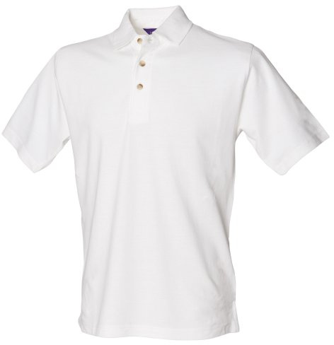Henbury Mens Classic Plain Polo Shirt With Stand Up Collar