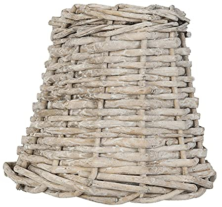 Clayre & Eef 6LAK0256 Lampenschirm Rattan natürlich ca. Ø 14 x 12 cm E27