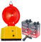 UvV Baustellenleuchte LED Warnleuchte inkl. 2 x 6 Volt Batterien und 1 x Lampenschlüssel (rot)