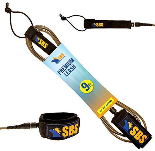 Santa Barbara Surfing SBS Surf Leash für Longboard und Paddleboard, 2,7 m