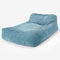 Lounge Pug Schlafsofa Sitzsack für Erwachsene, Türkis Cordstoff, Doppel-Daybed & Chaiselongue-Stil