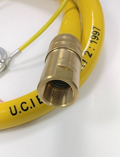 CATERHOSE COMMERCIAL GAS HOSE YELLOW, SIZE 1/2, 1.5M BS 669