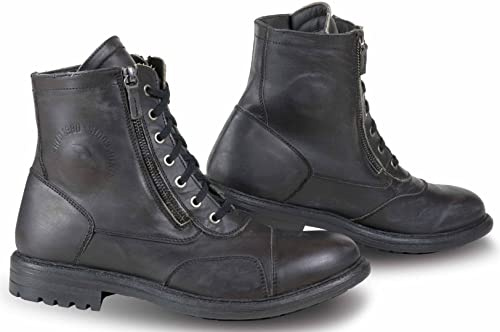 Falco Aviator Motorradstiefel, schwarz, 45 | Wasserdicht