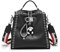 DEERWORD Damen Rucksack Taschen Frauen Elegant Tasche Stadtrucksack Rucksackhandtasche Vintage PU-Leder 3020 1-teilig set Schwarz