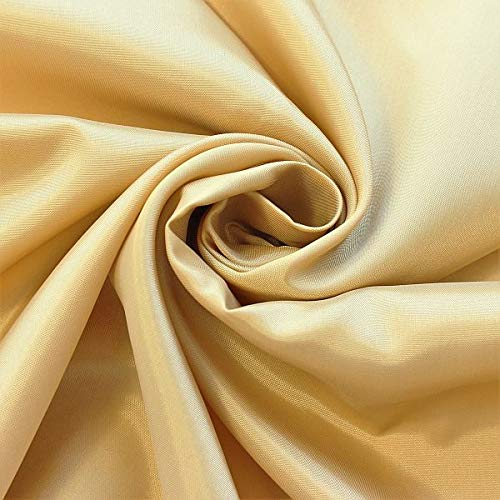 STOFFKONTOR Acetat Taft Futterstoff Stoff - Meterware, gold- zum Abfüttern von Oberbekleidung und zur Dekoration