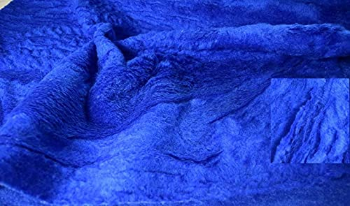 StoffBook BÄRCHENFELL TEDDYFELL FELL STOFF FELLIMITAT (Royalblau, 50x155cm)