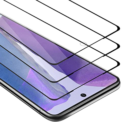 Cadorabo Vollbild Panzer Folie kompatibel mit Samsung Galaxy S20 - Schutzfolie in TRANSPARENT mit SCHWARZ - Gehärtetes (Tempered) Display-Schutzglas in 9H Härte mit 3D Touch