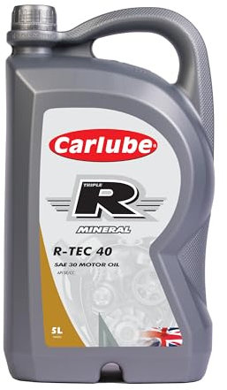 Carlube Triple R SAE 30, API SE/CC Mineral Engine Oil R-TEC 40 5L