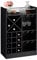 relaxdays Cantinetta con Porta Calici, per 22 Bottiglie, da Terra, per Vino e Prosecco HxLxP: 96 x 63 x 35 cm ca., Nera