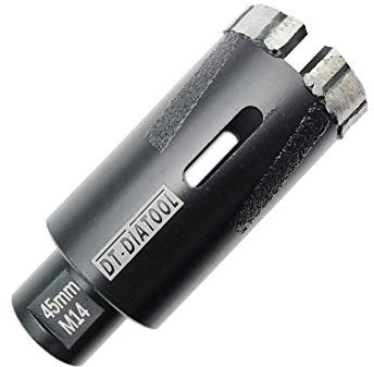 DT-DIATOOL Foret Diamant 45mm Soudé au Laser Scie Cloche pour Béton Granit Marbre Pierre