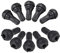 Fydun 10 pièces Tige de Valve de Pneu TR412, Laiton Valve de Pneu enfichable Caoutchouc Noir Court pour Trous de Jante Tubeless 6,5 mm sur pneus de véhicule Standard