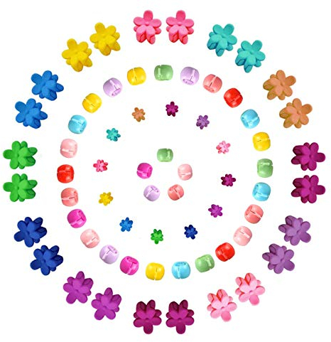 Generic Haarklammer Clips Bunt Bunte Perle Haar Mini Haarspangen Kinder Kleine Kunststoff Haar Klammern Regenbogen Perlen Clip Klein Haarclips Haarspangen Zubehör Für Mädchen Frauen Zubehör, 150 Stücke