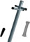 BLADO Heavy Duty Washing Line Poles for Outside - Galvanised Washing Line Post with Socket, 60m Nylon Rope - Metal Clothes Post for Outdoor Use (Grey, 1x)