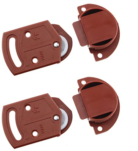 HJGarden 2Pairs Old-fashioned Wardrobe Sliding Door Roller Gear Track Panel Internal Kit, Furniture Sliding Door Pulley Accessories