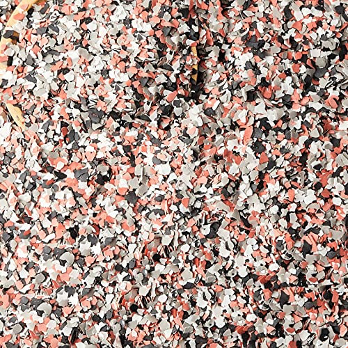 1400 g/1,4 kg Mischung, Farbspäne Betonbodenbeschichtungen, dekorative Farbflocken für Wände, Garage, Bodenfarbe, Innen- und Außenböden (schwarz, weiß, grau, rot)