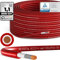 hb-digital 40m Cable solar 6 mm2 H1Z2Z2-K Probado por TÜV Rheinland Resistente a los rayos UV Flexible Cobre puro 1500 V Cable de extensión fotovoltaico para panel solar placa