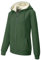 MOVE BEYOND Giubbotto Felpa da Donna con Cappuccio Foderato in Pile Caldo Giacca Invernale a Maniche Lunghe con Zip Hoodie Casual Monocolore, Verde, M