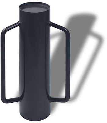 Froadp Handramme für Pfosten und Zaunlatten Ø140mm Pfahlramme aus Stahl Zaunpfahl Ramme mit Griffen auf beiden Seiten Pfostenramme Zaunpfahlramme Vorschlaghammer für Zaunbau und Bodenverdichtung