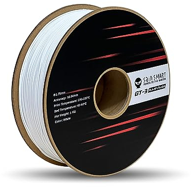 SainSmart GT-3 flexibles PLA-Filament mit hoher Fließfähigkeit, 1,75 mm, 3D-Druckerfilament mit hohem Durchfluss für Hochgeschwindigkeitsdruck, 1-kg-Spule, Maßgenauigkeit +/- 0,04 mm, Weiß