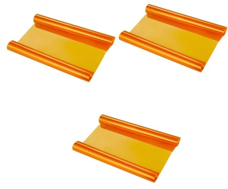 Supvox 3stücke Selbstklebende Scheinwerferfolie Orange Tönungsfolie Für Auto Hitzebeständig Wasserfest Kratzfest Lichtdurchlässigkeit Einfach Zu Reinigen Und Rückstandsfrei