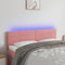 Toshilian Tête de Lit, Centre de Lit Meuble de Chambre à Coucher Tête de lit à LED Rose 144x5x78/88 cm Velours
