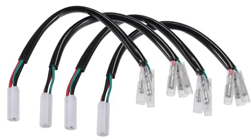 QUARKZMAN Adattatore Indicatori Di Direzione Per Yamaha R6 4 Pezzi | Materiale: Plastica, Gomma, Metallo. Colore: Nero. Lunghezza: 19cm. Adattatore Durevole E Facile Da Installare.