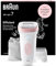 Braun Silk-épil 7, Epilierer Damen / Haarentferner für langanhaltende Haarentfernung, Ladyshaver, 7-030, Weiß/Flamingorosa