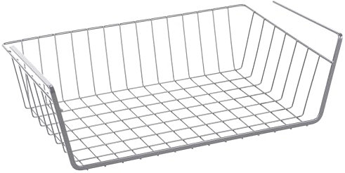 RICOO Hängekorb Drahtkorb Unterregal Aufbewahrungskorb Einhängeregal Einhängekorb für Küche Schrank KR001S Korb zum Einhängen Regal Schrankkorb Regaleinhängekorb Ausziehbar Schrankfach