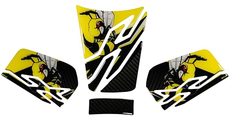 Tankpad Seitentankpad kompatibel mit Honda CB750 Hornet Gelb Hornisse X850077VA