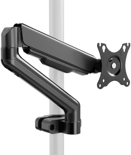 WORLDLIFT Universelle VESA Halterung für 17-32 Bildschirme bis zu 9kg,Voll Bewegliche TV Polhalterung mit Mechanischer Feder,VESA 75 mm und 100 mm