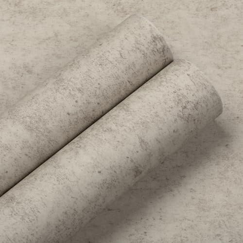 Hode Klebefolie Möbel Braun Grau 40X1000cm, Möbelfolie Selbstklebend Betonoptik, Fensterbank Folie Selbstklebende Wasserdicht, Klebefolie für Küche Schrank Tische Tapete