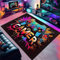 Xisnuient Bereich Teppiche, Neon Graffiti Gamer Spiele Kinder Teenager Home Decor Gedruckt Waschbar Anti-Rutsch-Spiel Bodenmatten Wohnzimmer Dekorative Teppiche Schlafzimmer (Graffiti,80x120cm)