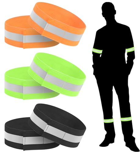 6 Stück Hosenklammer Fahrrad, Elastisch Fahrrad Hosenklammer, Reflektor Hosenschutz Fahrrad, Hosenklammern für Radfahrer, Reflektorband Fahrrad mit Starken Reflektorstreifen für Joggen, Radfahren