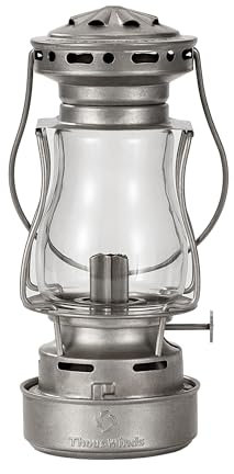 Thous Winds Vintage Öllaterne, wasserdichte Kraftstofflaterne mit Tragegriff, für Outdoor, Camping, Wandern, Terrasse, Picknick, Retro-Silber