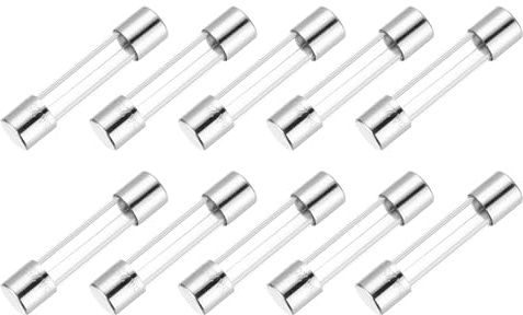 QUARKZMAN 6A Glassicherung 5x20mm, 10 Stück Feinsicherungen Träge Auslösecharakteristik 250V Sicherung für Haushaltsgeräte