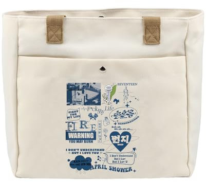 UJIMS K-Pop Seventeen Schultertasche, K-Pop-Liebhaber, Merchandise-Musikalbum, inspiriertes Geschenk, Sänger-Fans, 17K-Popshoulderbag, Large