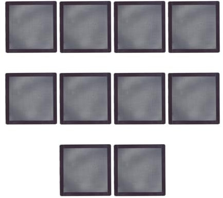 PC Case Dust Mesh Filter, 140mm Computer Fan Filter Grills, PVC, Magnetic Frame, Dust Filter Cover for PC Case, Fan Vent, 10 Pack, Black